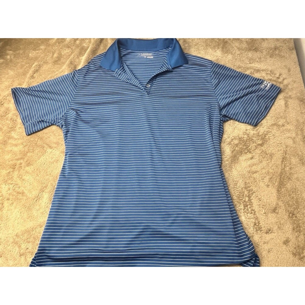 Nike Golf Tour Performance Polo Shirt Dri-Fit Striped Blue XL East Ridge CC